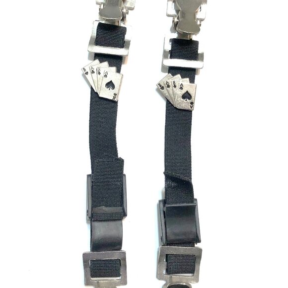 Tennessee Leather Unisex Ace of Cards Motorcycle Riding Pant Alligator Clips 💸 - Picture 1 of 3